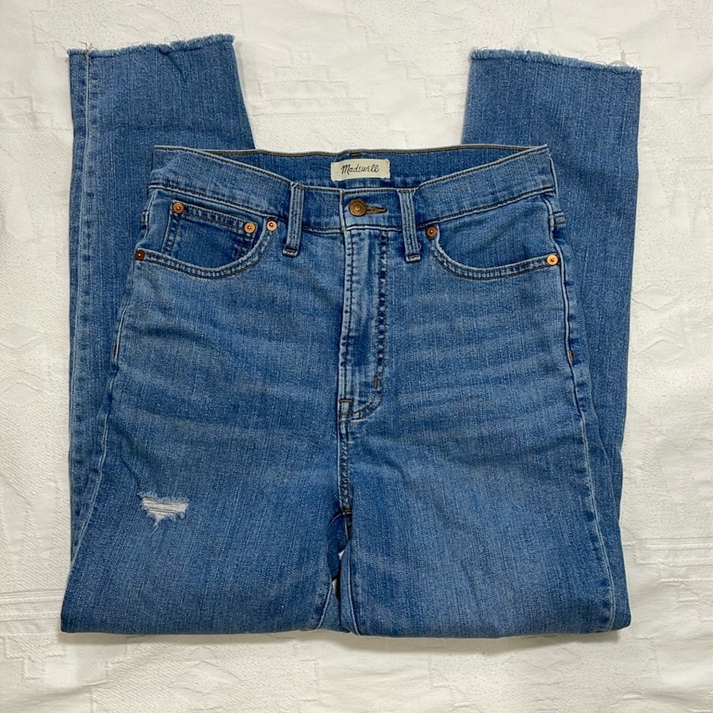Madewell The Perfect Vintage Jeans Distressed Medium Wash Size 28